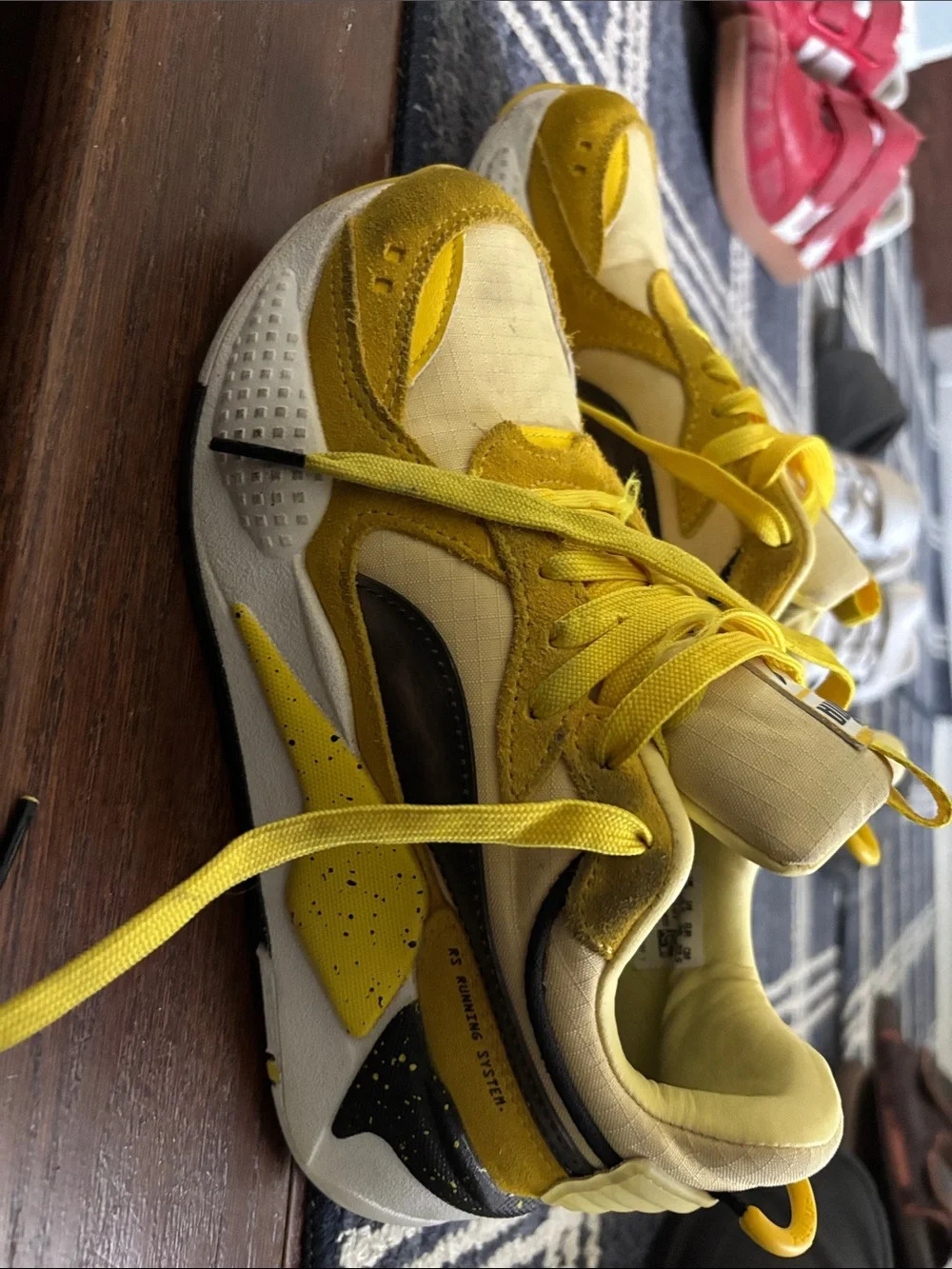 Puma Kids Yellow Pikachu Accent Sneakers